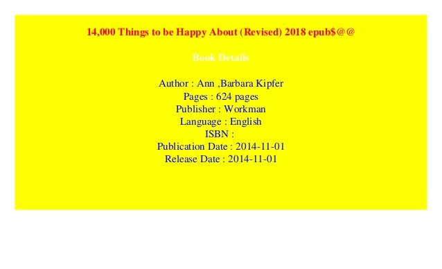 14000 Things To Be Happy About Epub